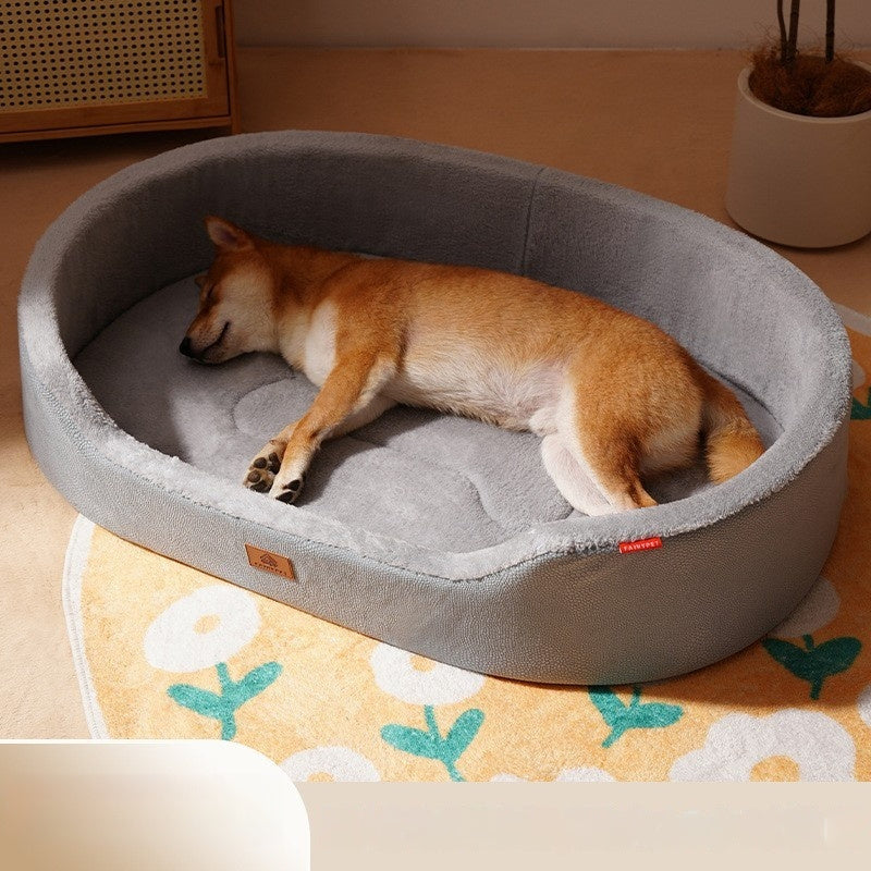 Cozy bolster dog bed designed for restful sleep