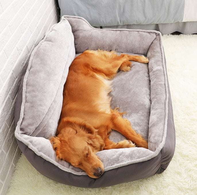Comfortable dog bed designed for joint and neck support